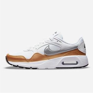 Nike Air Max SC Women’s 8 White Metallic Gold Metallic Silver